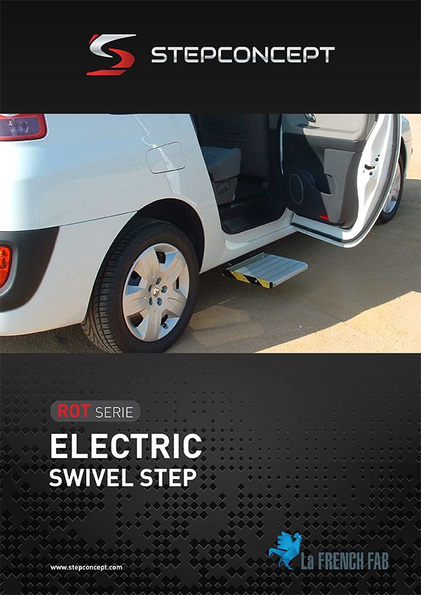 Electric swivel step